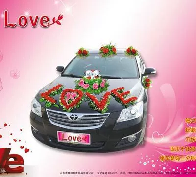 Свадебные продукты цветочные свадебные вагоны набор в основном свадебный автомобиль моделирование цветочного цветочного цветочного цветочного цветочного диска