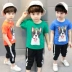 2-8 tuổi cậu bé mùa hè mới ngắn tay T-Shirt hai mảnh phù hợp với bé 7 mùa hè 6 cotton giản dị 5 quần áo 4 quần legging bé gái Phù hợp với trẻ em