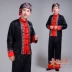 Mới Zhuang trang phục trang phục của nam giới March ba trang phục Miao quần áo biểu diễn múa thiểu số quần áo người lớn