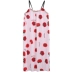 Áo cotton treo hoa quả mùa hè cộng với áo ngủ dáng lửng gợi cảm gợi cảm nữ chất béo MM200 phần catty mỏng - Đêm đầm