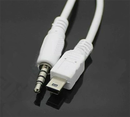 Mini USB в 3,5 линии конверсии аудио Aux Aux Mobile Connection T -port на мобильную гарнитуру