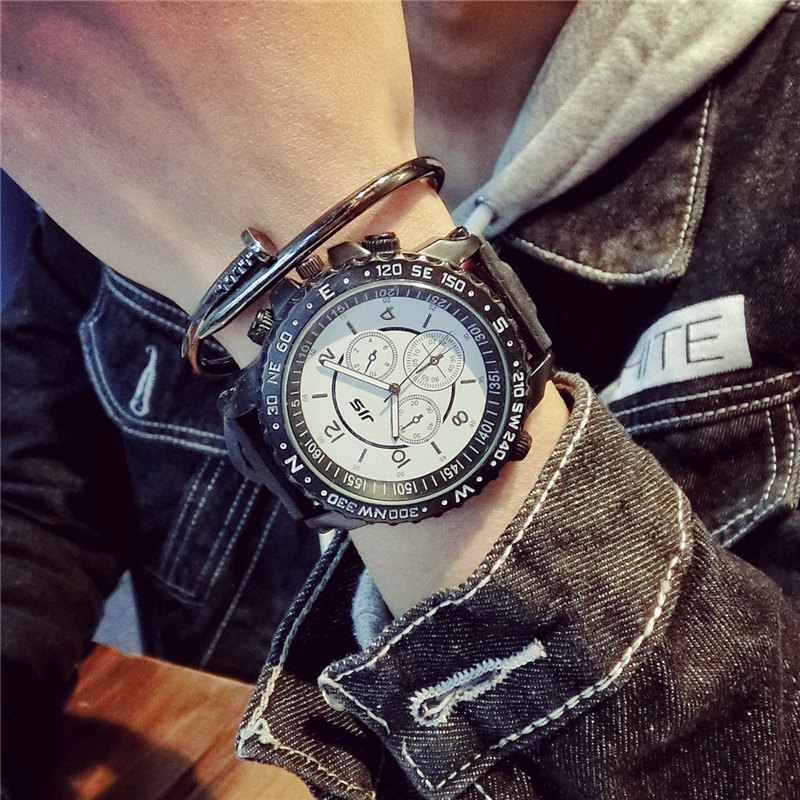 Net red version simple fashion leisure oversize dial personality hip-hop male student watch _voghion.com