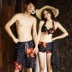 Cặp đôi đồ bơi bikini bikini ba mảnh phù hợp với áo chống nắng áo dài tay bảo thủ boyshort đi biển