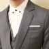 Ánh sáng màu xám của nam giới thường nhỏ phù hợp với phù hợp với chú rể váy cưới Slim Hàn Quốc phiên bản của kích thước lớn 5XL người đàn ông béo phù hợp với