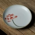 De Xin Ge vẽ tay hoa đào coaster cốc giữ nồi tròn mang quả dưa món ăn thủ công bộ gốm sứ không khớp - Trà sứ
