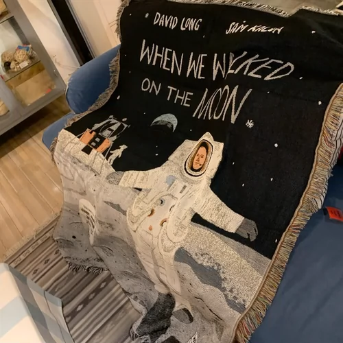 Луна, космический космонавт, креативное украшение, одеяло, гобелен