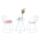 Белый один стол и два стула (отправьте розовые подушки)