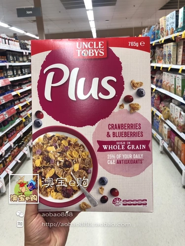 Австралийская прямая почтовая рассылка дядя Тоби плюс клюквенная черничная черничная антиоксидантная пищевая овсяная камера супер -каша 765G