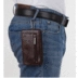 Dọc siêu mỏng nam thường 5,2-5,5 inch Túi điện thoại di động Da thật đeo thắt lưng treo thẻ bằng lái xe Túi điện thoại