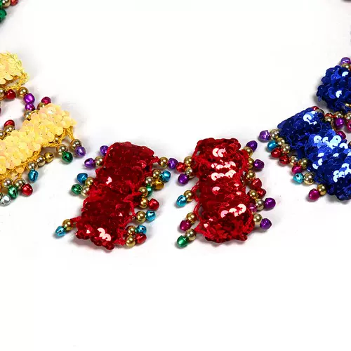 Браслет, детский аксессуар, блестки для ногтей, колокольчик, Индия