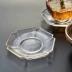Cốc thủy tinh pha lê chịu nhiệt kiểu Nhật coaster sáng tạo nhỏ món ăn cách nhiệt pad thủ công khay trà Kung Fu bộ trà mat - Trà sứ