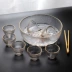 Lotus Glass Tea Wash Crystal Glass Bowl Nhật Bản Sáng tạo Lotus Hammer Cotton Tea Fruit Fruit Salad lớn - Trà sứ