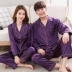 Bộ đồ ngủ bằng lụa băng đôi nam nữ lụa dài tay lụa hai mảnh phù hợp với phần mỏng cộng với phân bón XL mở service dịch vụ tại nhà