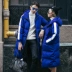 Cặp đôi mùa đông mặc áo khoác đầu gối Phiên bản Hàn Quốc của những người đàn ông và phụ nữ mảnh mai dài làm dày lên xuống áo khoác lông bông Áo khoác đôi