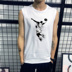 Của nam giới vest cotton không tay t-shirt đáy chạy rào cản rào cản thể dục thể thao giải trí áo loose triều mùa hè Áo vest cotton