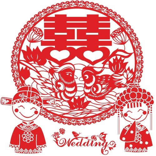 Свадебные принадлежности Свадебные запасы Свадебные свадебные статические статичные наклейки Свадебные цветочные свадебные дома украшение бумаги -обрезка