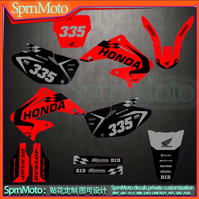 Под applicability к Honda CR125 CR250 CR250 внедорожный мотоцикл наклейка, цветочный стикер пленка 02-12