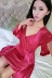 Chất béo chị mm mùa hè nữ thêm kích thước lớn cộng với phân bón sling hai mảnh sexy áo ngủ nightdress nhà dịch vụ 200 kg đồ ngủ