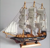 Деревянная модель корабля, украшение, ручка ручной работы, 33см, подарок на день рождения