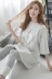 Đồ ngủ của phụ nữ mùa thu quần dài tay Hàn Quốc phiên bản của sinh viên tươi ngọt dễ thương đồ ngủ bộ có thể được đeo bên ngoài nhà quần áo nữ mùa đông đồ bộ pijama nữ lụa Bộ Pajama
