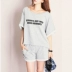 Mùa hè đồ ngủ của phụ nữ ngắn tay quần short hai mảnh Hàn Quốc tươi và ngọt ngào dễ thương sinh viên mùa hè của phụ nữ dịch vụ nhà phù hợp với đồ bộ thun Bộ Pajama
