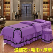 Beauty bed cover bốn bộ đơn giản cao cấp châu Âu Thẩm mỹ viện làm đẹp bộ giường Hàn Quốc vật lý trị liệu cơ thể massage