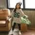 Bộ áo len cho bé gái 2018 dành cho phụ huynh-trẻ em mặc mùa thu đông mùa đông Hàn Quốc