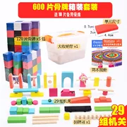 Trí thông minh giáo dục của trẻ em domino 1000 mảnh xây dựng khối học sinh trưởng thành đồ chơi bằng gỗ bé trai lớn