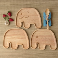 Tất cả các tấm gỗ sáng tạo nhà dễ thương voi khay ăn tối tấm bé tấm phim hoạt hình đơn giản - Tấm đồ gia dụng gỗ