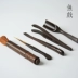 Cá chơi trà đạo sáu quý ông đặt gỗ phong cách Nhật Bản gỗ rắn mun Kung Fu bộ phụ tùng trà lon gỗ - Trà sứ