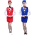 đồ cho bé trai Trẻ em tiếp viên nữ đồng phục phi công phù hợp với tiếp viên hàng không sàn catwalk quần áo biểu diễn mẫu giáo tiếp viên quần áo biểu diễn các hãng quần áo trẻ em Trang phục