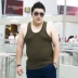 Kích thước lớn vest nam mùa hè cộng với phân bón xl người đàn ông chất béo chất béo phương thức phương thức phần mỏng bông lỏng đáy áo áo khoác nam giả vest Áo vest cotton