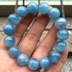 Brazil Chính hãng Ice Seed tự nhiên Bán vòng đeo tay Aquamarine màu xanh bán thấm Nữ Aquamarine Crystal Bracelet vòng tay may mắn Vòng đeo tay Clasp