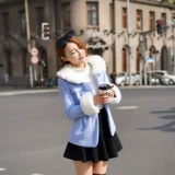 Короткое шерстяное пальто, демисезонный плащ с бантиком, подходит для подростков, 2019, в корейском стиле, увеличенная толщина