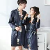 Hàn quốc phiên bản của cặp vợ chồng đồ ngủ mùa xuân và mùa hè băng lụa sling áo choàng hai mảnh nightdress nữ nam lụa áo choàng tắm dịch vụ nhà phù hợp với