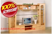 100% gỗ thông toàn bộ nội thất nhà tùy chỉnh kết hợp tủ TV trang trí tủ TV tủ