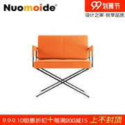 Norman 邸 thiết kế nội thất da dễ dàng ghế da đơn giản ghế kim loại phòng chờ - Đồ nội thất thiết kế