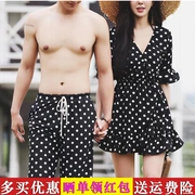 Mùa hè mới bikini mỏng sóng điểm cặp vợ chồng tuần trăng mật áo tắm ins gió nhỏ nước hoa quần retro - Vài đồ bơi