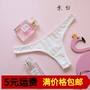 Đồ lót màu trắng sexy cotton sexy thong T-Shirt nữ chất lượng bông thoải mái cotton thấp eo đồ lót bán buôn quần ren ngắn gợi cảm