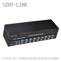 Szhy-Link 8 Port VGA KVM-коммутатор Устройство 8 вход 1 из 4 способов USB VGA KVM переключателя