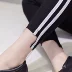 Vớ nữ sinh viên Hàn Quốc phiên bản của cao eo màu đen mỏng xà cạp 2018 mới thanh song song thể thao giản dị chân quần
