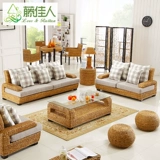 Виноградные стул диван -хар -лозы Комбинированная гостиная Комбинация Пять кусочков ротанного искусства бамбук Индонезия Импортированная мебель из ротанга TD TD