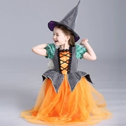 Halloween trang phục trẻ em cosplay phù thủy hóa trang phù thủy hiệu suất quần áo cô gái công chúa váy đầm