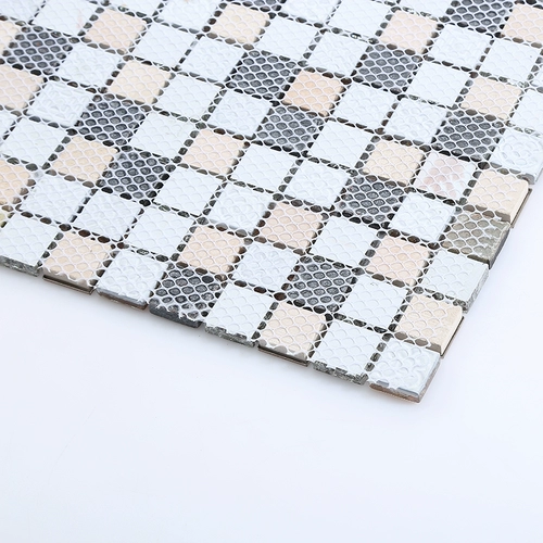 Стеклянная металлическая мозаика из нержавеющей стали на стену, зеркальный эффект