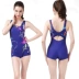 Áo tắm nữ một góc phẳng kiểu Anh áo tắm nữ 廋 swimsuit Đồ bơi bảo thủ bụng có kích thước lớn đồ bơi liền thân nữ Bộ đồ bơi One Piece