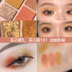 Jill Leen Bốn màu Shadow Shadow Port Portable Matte Pearl Pumpkin Lớn Đất Màu Xi măng Flash Bột Nguồn sinh bảng mắt colourpop 