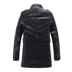 Mùa thu và mùa đông nam phần dài cộng với nhung da Hàn Quốc phiên bản của mỏng da áo gió áo khoác thanh niên đầu máy PU leather jacket triều Quần áo lông thú