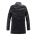 Mùa thu và mùa đông nam phần dài cộng với nhung da Hàn Quốc phiên bản của mỏng da áo gió áo khoác thanh niên đầu máy PU leather jacket triều áo choàng nam Quần áo lông thú