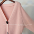 Mùa xuân 2019 phiên bản Hàn Quốc của áo len dệt kim dày mới, áo len dệt kim nữ ngắn tay dài tay áo len cổ chữ V - Cộng với kích thước quần áo áo phông nữ Cộng với kích thước quần áo