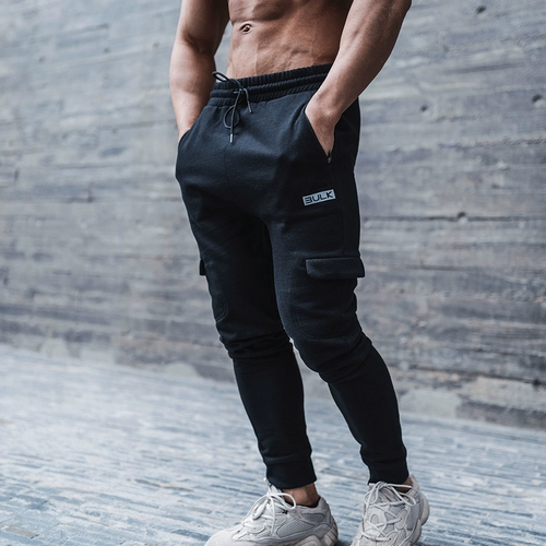Оригинальные спортивные уличные бархатные удерживающие тепло демисезонные штаны для спортзала, 2018, для бега